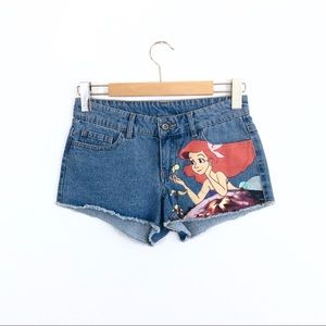 Disney Shorts - Disney Ariel Little Mermaid Denim Cutoff Shorts Disney Shorts - Disney Ariel Little Mermaid Denim Cutoff Shorts